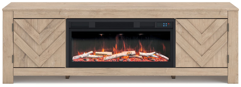Cayboni - LG TV Stand With Fireplace Option