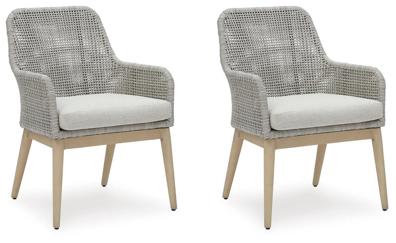 Seton Creek - Arm Chair With Cushion (Set of 2) - Gray