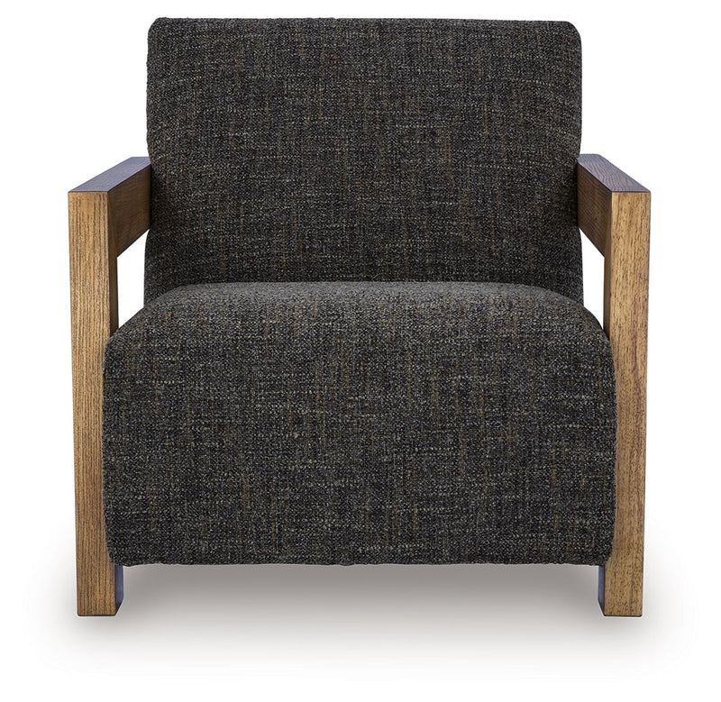 Dorney - Accent Chair - Charcoal / Brown