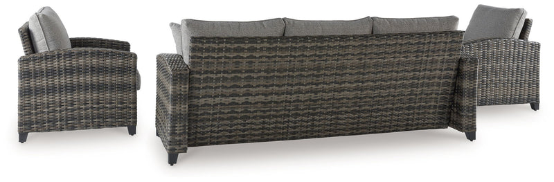 Oasis Court - Sofa, Chairs, Table Set (Set of 4) - Gray
