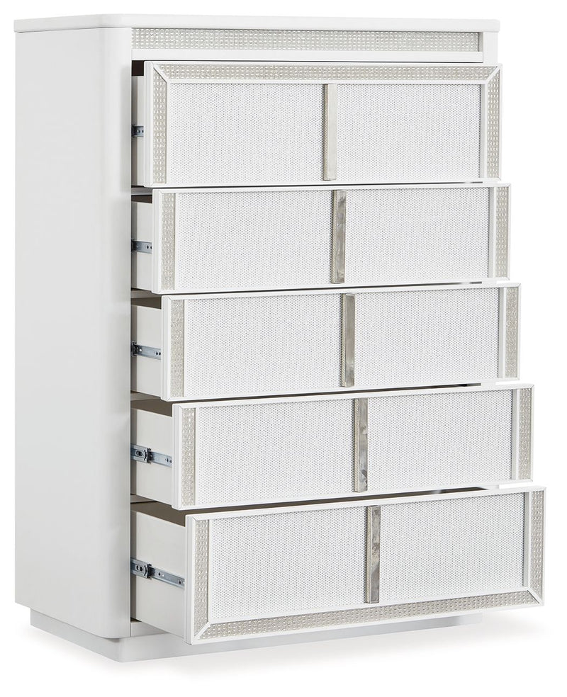 Chalanna - Five Drawer Chest - White