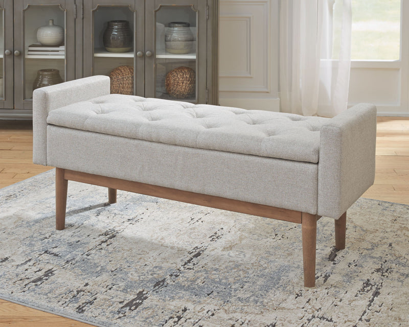 Briarson - Storage Bench - Beige / Brown