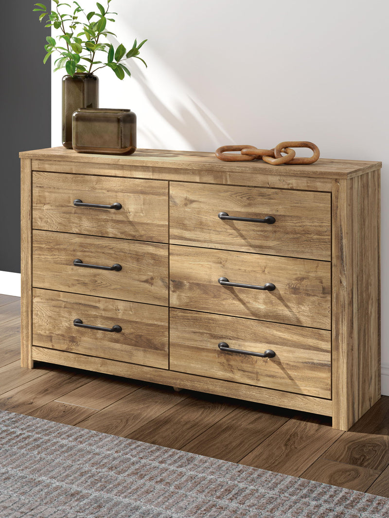 Maystonna - Six Drawer Dresser - Brown