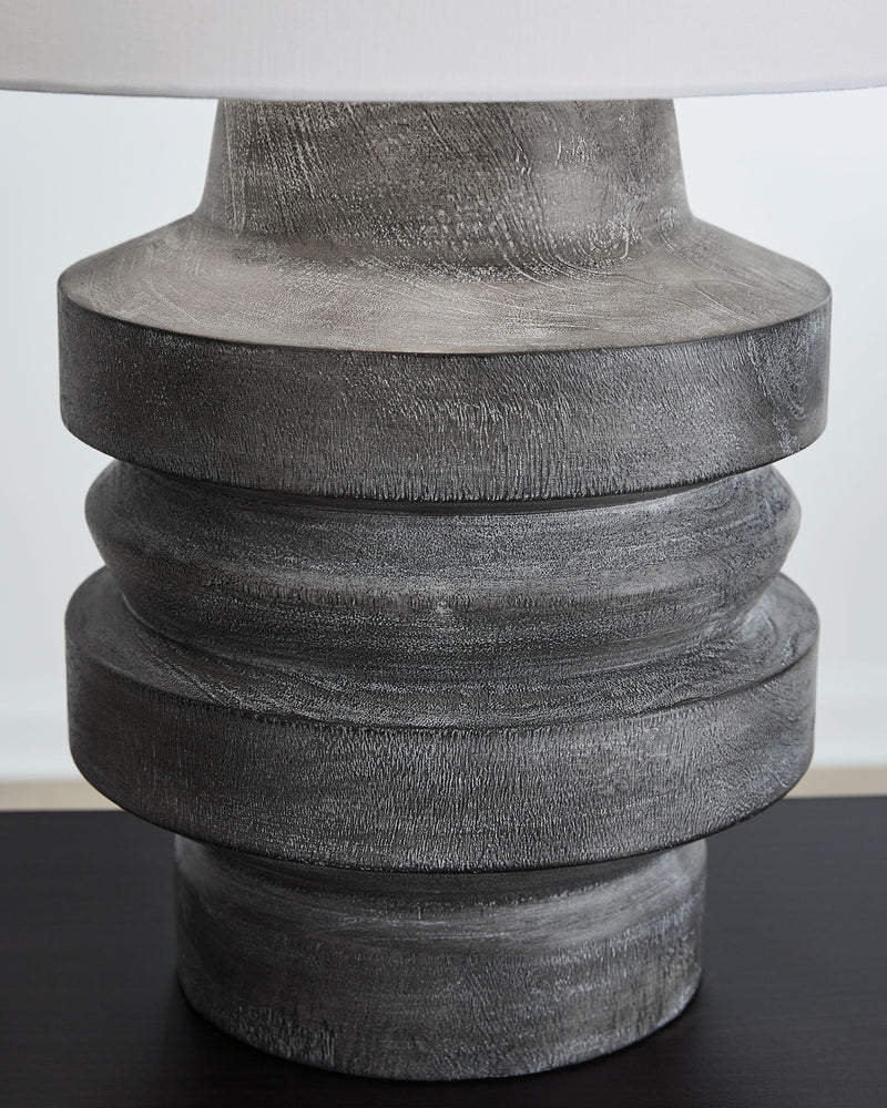 Wahida - Poly Table Lamp - Distressed Black