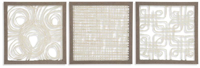 Odella - Wall Decor Set (Set of 3) - Cream / Taupe