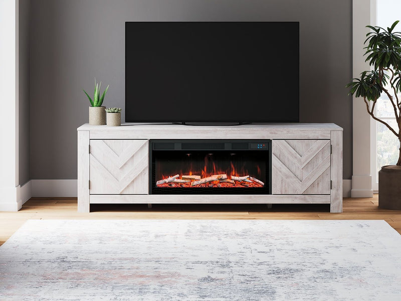 Cayboni - LG TV Stand With Fireplace Option
