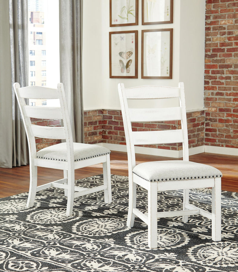 Valebeck - Dining UPH Side Chair (Set of 2) - Beige / White