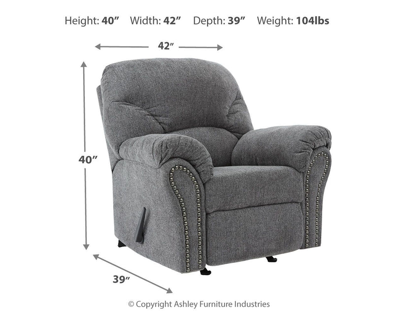 Allmaxx - Rocker Recliner - Pewter