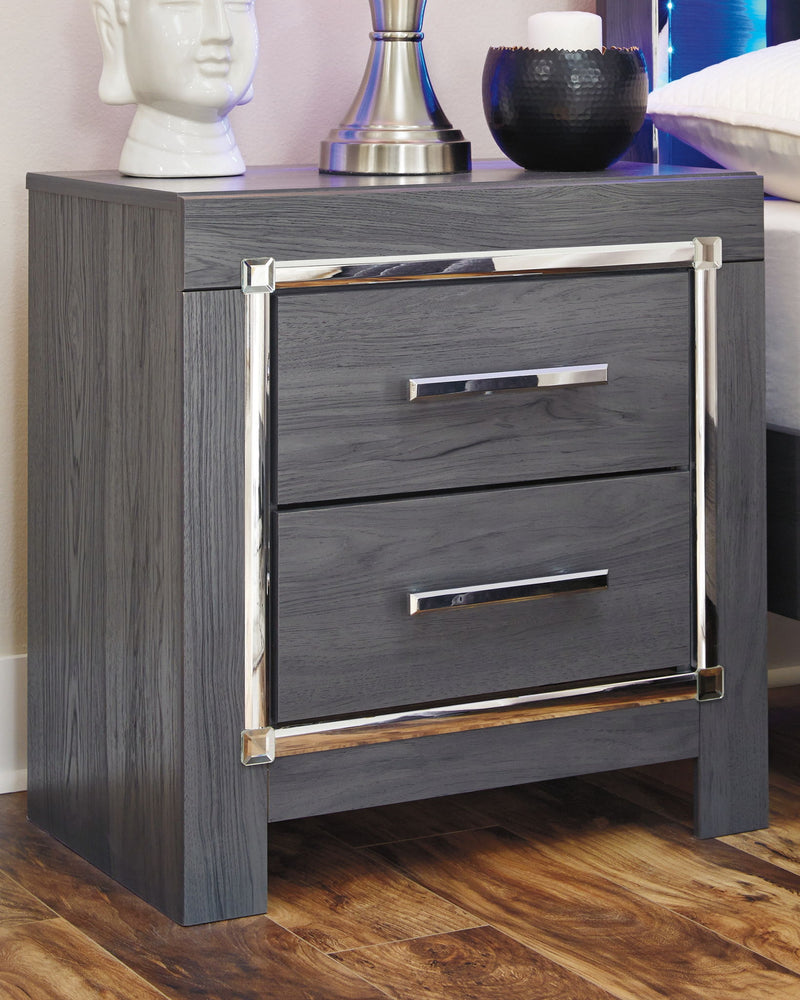 Lodanna - Two Drawer Night Stand - Gray