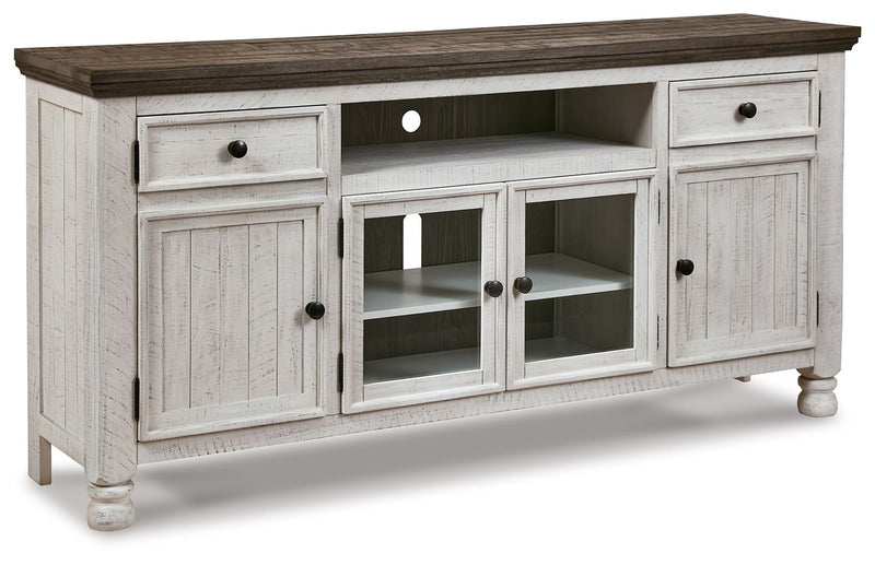 Havalance - Extra Large TV Stand - 4 Doors - Brown / Beige