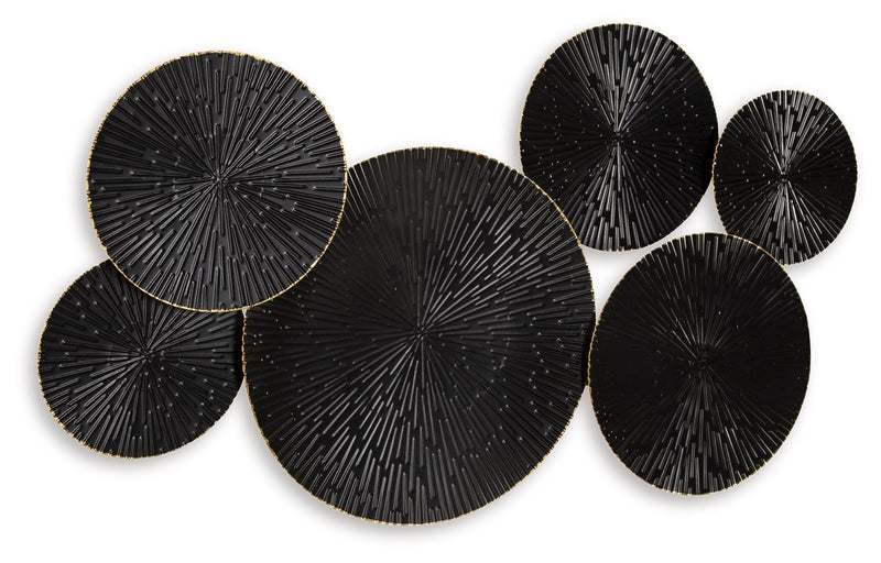 Rhetlen - Wall Decor - Black / Gold Finish