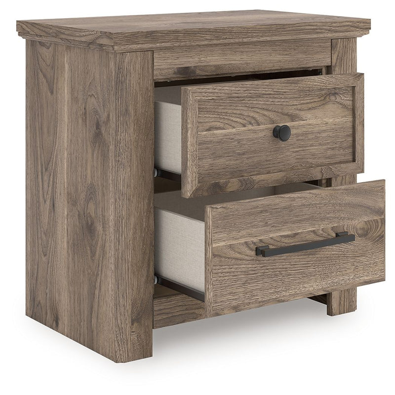 Rusticott - Two Drawer Night Stand - Brown