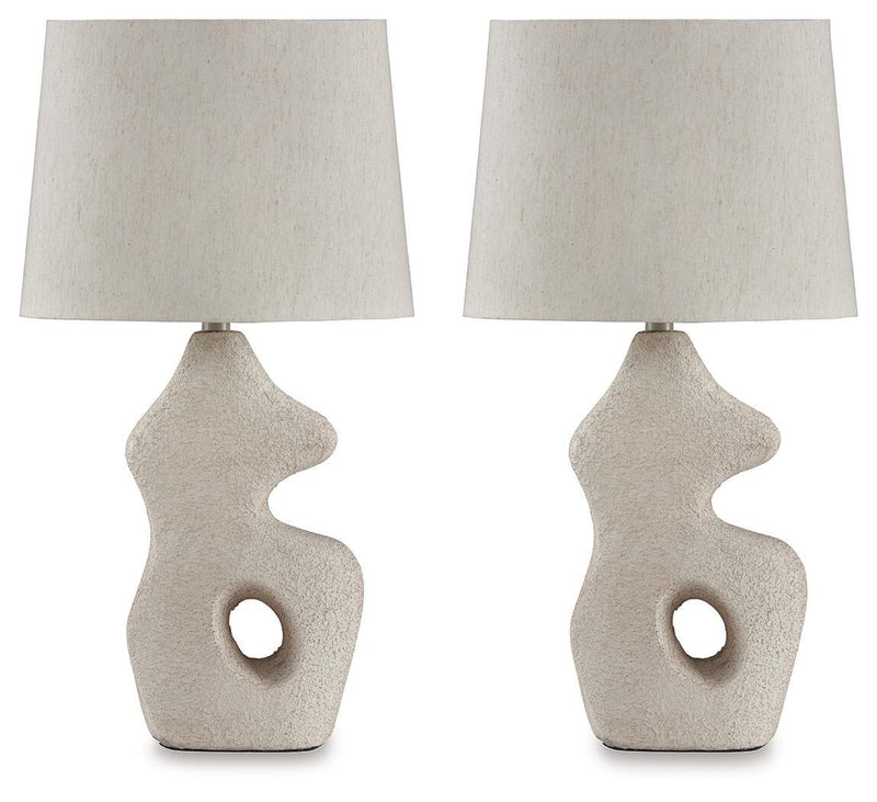 Chadrich - Paper Table Lamp (Set of 2) - Antique Beige