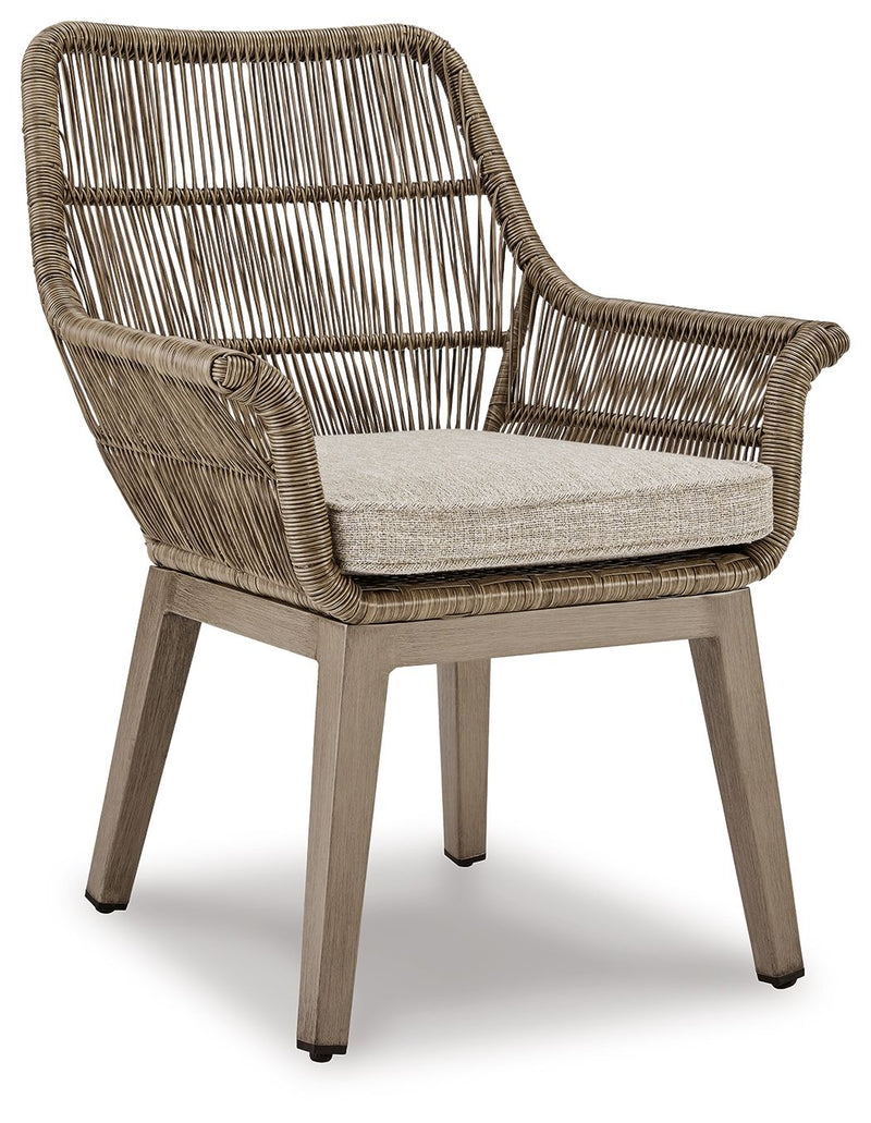 Beach Front - Arm Chair With Cushion (Set of 2) - Beige