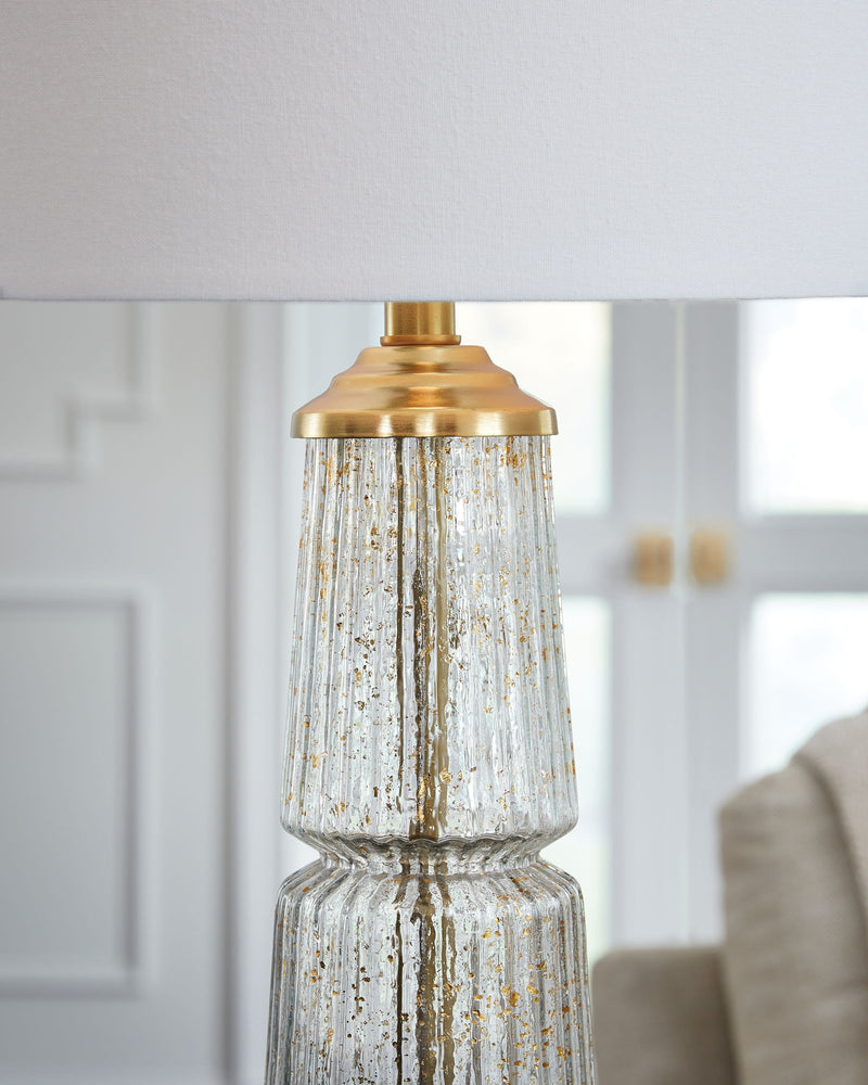 Bakersboro - Glass Table Lamp - Clear / Gold Finish