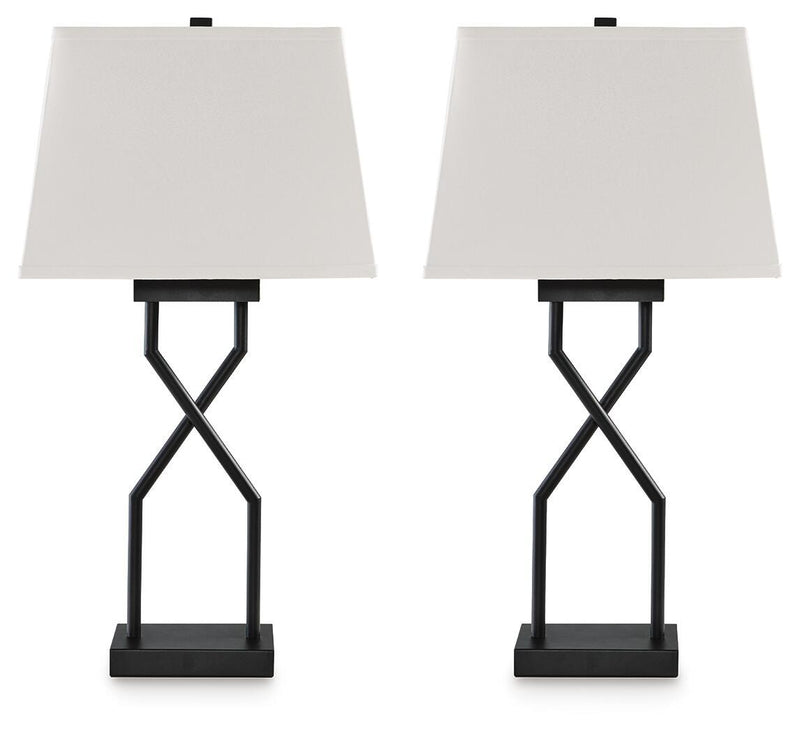 Brookthrone - Metal Table Lamp (Set of 2) - Black
