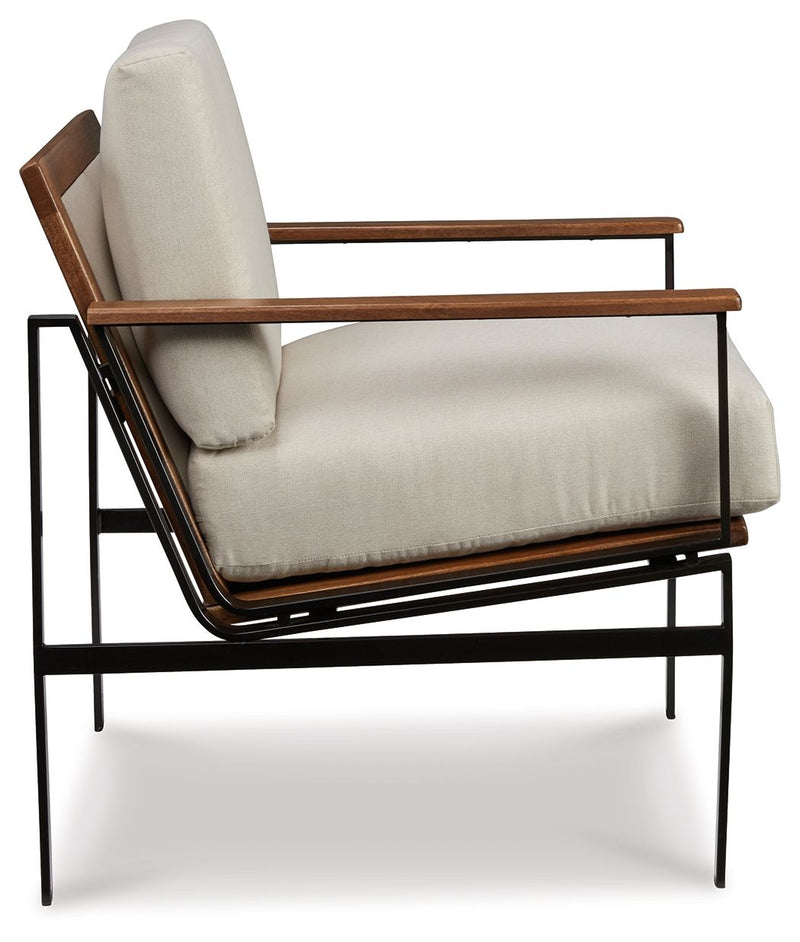 Tilden - Accent Chair - Ivory / Brown