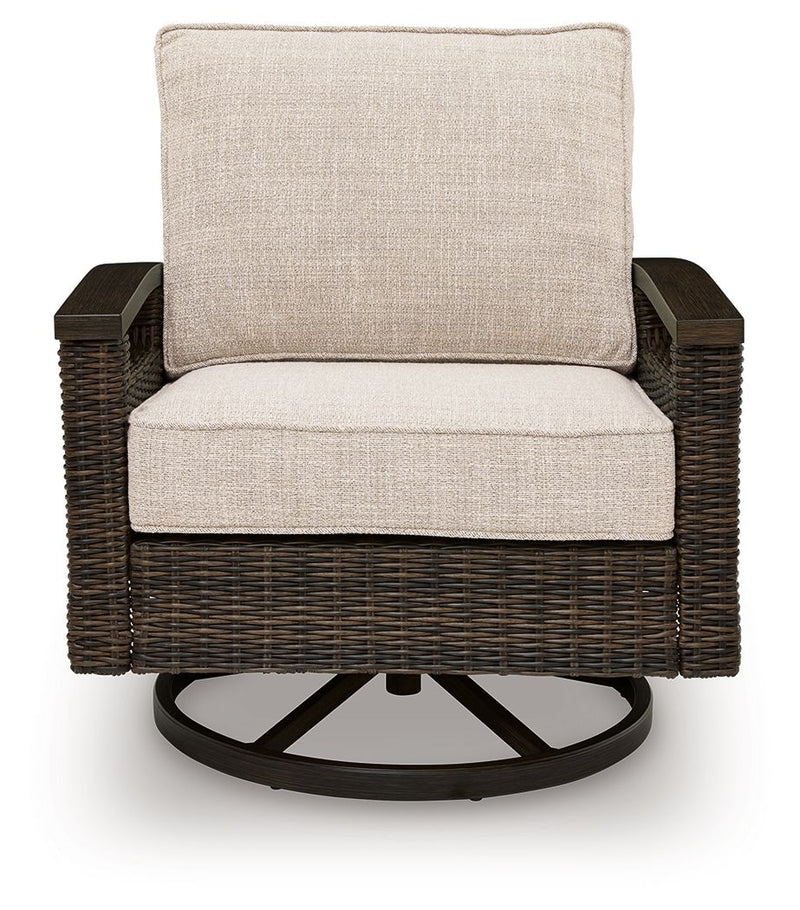 Monterey Point - Swivel Lounge Chair (Set of 2) - Dark Brown