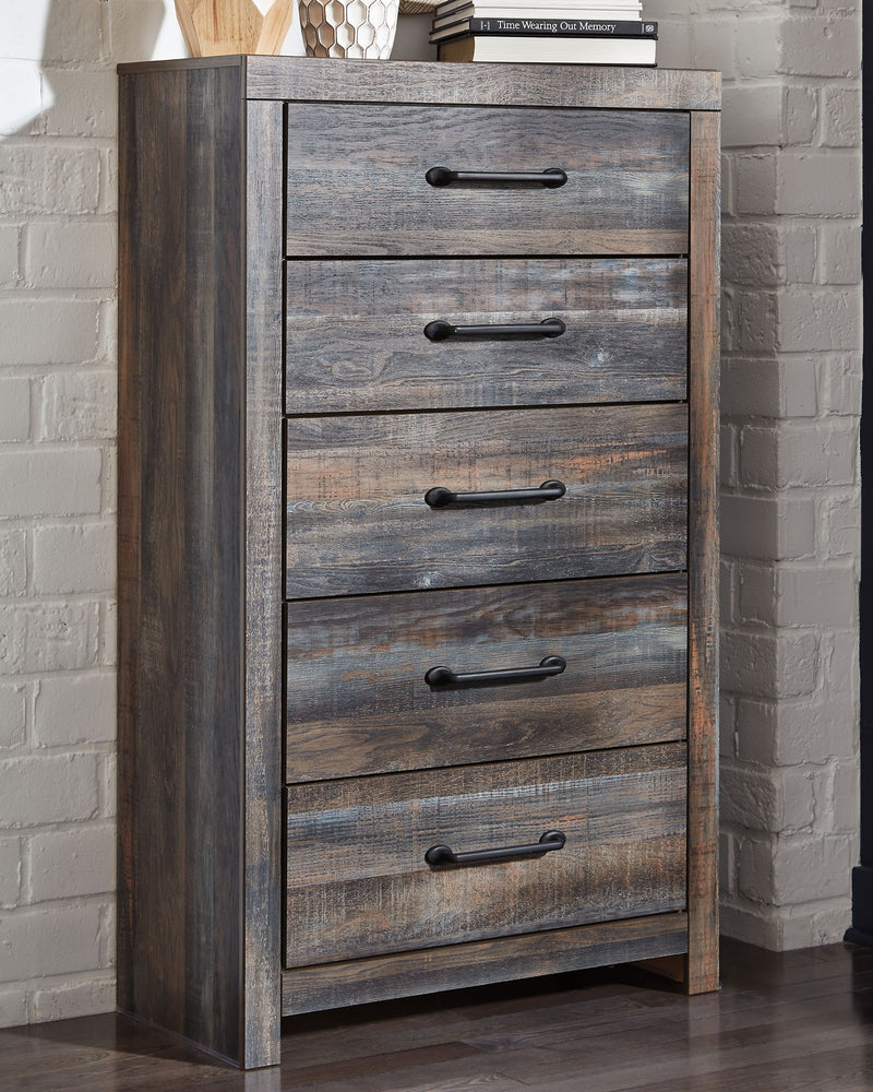 Drystan - Five Drawer Chest - Brown / Beige